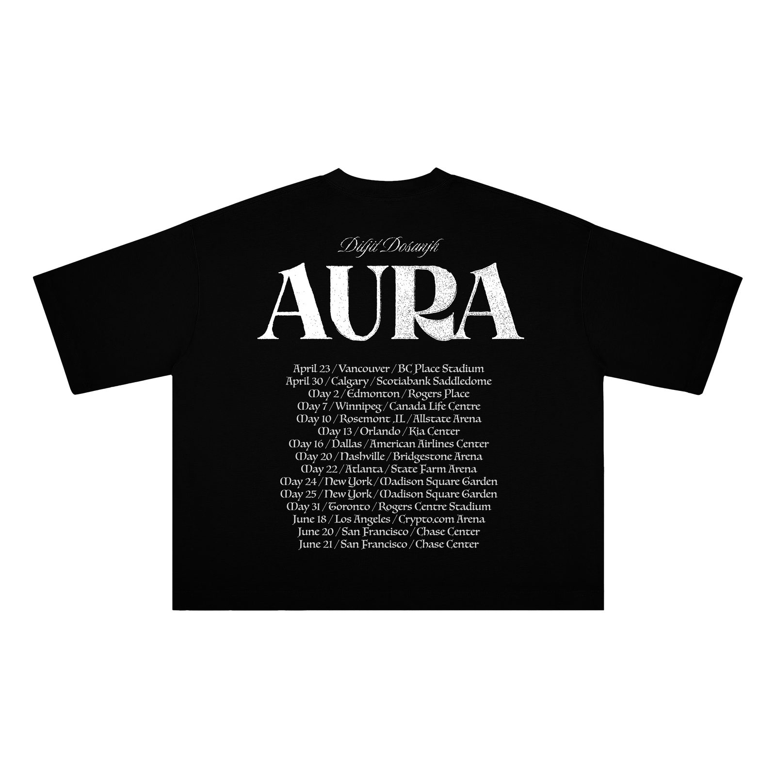 Aura Cursive Tee — back view