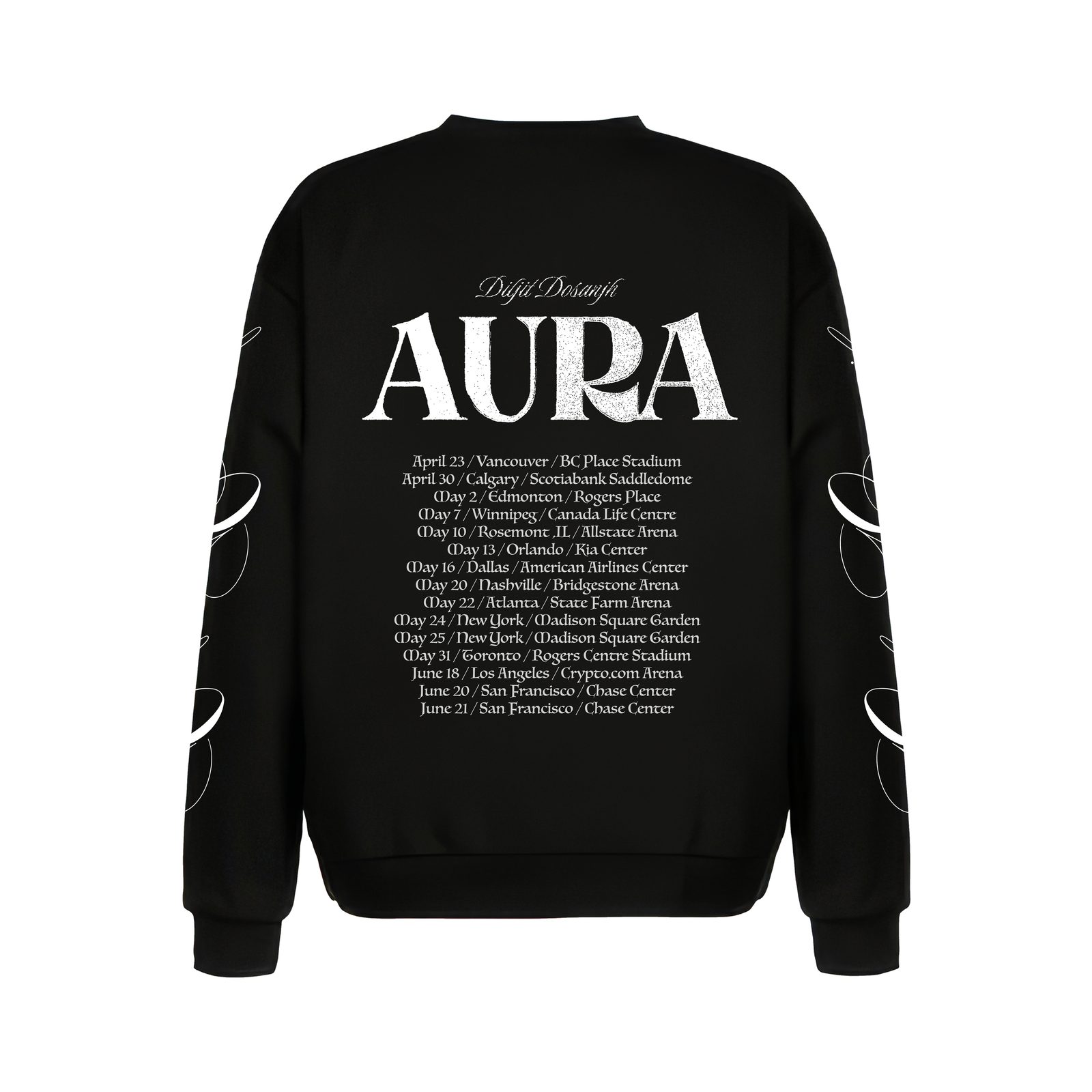 Cursive Sleeves Sweatshirt — back view